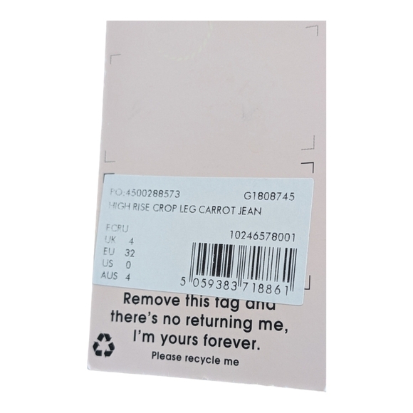 Missguided high rise crop carrot jeans US 10 NWT - Picture 6 of 7